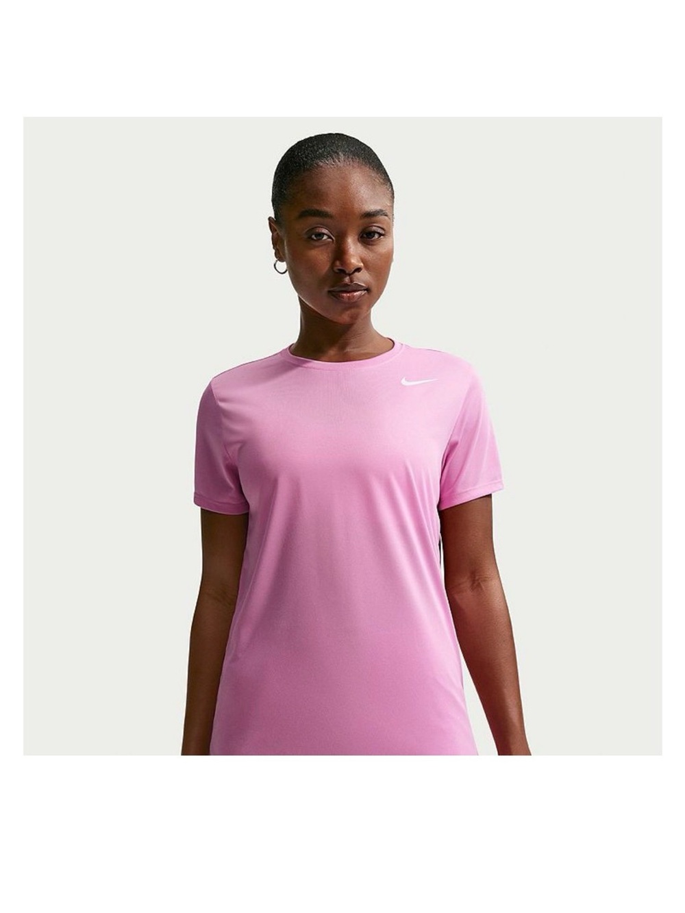 Nike Women's Pink Short-Sleeve Dri-FIT Crew Tee